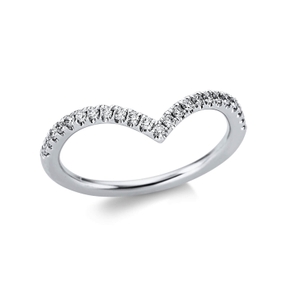 Ring aus 585 Gold Weißgold 23 Brillanten 0,22ct TW-VSI H:6mm