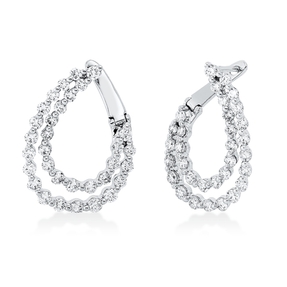 Creolen aus 750 Gold Weißgold 64 Diamanten 1,87ct TW-SI