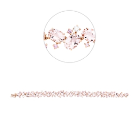 Armband aus 750 Rotgold 68 Saphire 19,38ct pink 6 Brillanten 0,32ct TW-SI Armband aus 750 Rotgold 68 Saphire 19,38ct pink 6 Brillanten 0,32ct TW-SI