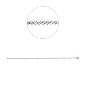 Armband aus 750 Gold Weißgold 79 Brillanten 1,9ct TW-SI B:2mm L:17,8cm
