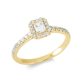 Ring aus 750 Gold Gelbgold 31 Diamanten 0,58ct B:7,2mm
