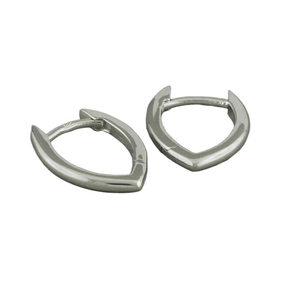 Paar kleine Creolen Ohrringe 16x11mm spitzoval aus 925 Silber glänzend Kinder Paar kleine Creolen Ohrringe 16x11mm spitzoval aus 925 Silber glänzend Kinder