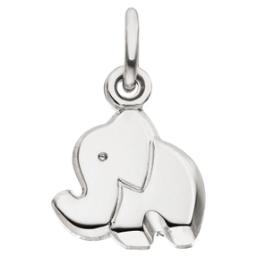 Kinder Anhänger Elefant aus 925 Silber rhodiniert 11x9mm Kinderschmuck Kinder Anhänger Elefant aus 925 Silber rhodiniert 11x9mm Kinderschmuck