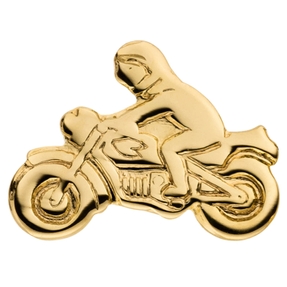Einzel-Ohrstecker Motorradfahrer Motorrad aus 333 Gold Gelbgold 6,2x8,5mm Einzel-Ohrstecker Motorradfahrer Motorrad aus 333 Gold Gelbgold 6,2x8,5mm