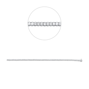Armband aus 750 Weißgold 93 Brillanten 1,95ct TW-SI B:2,6mm L:17,5cm