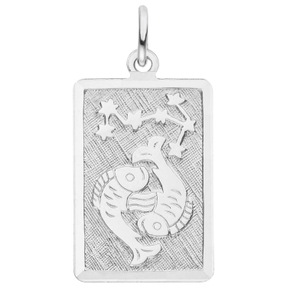 Anhänger Sternzeichen Fische aus 925 Silber mattiert rechteckig 20,8x12,1mm Anhänger Sternzeichen Fische aus 925 Silber mattiert rechteckig 20,8x12,1mm