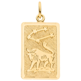 Anhänger Sternzeichen Stier 333 Gold Gelbgold mattiert rechteckig 20,8x12,1mm Anhänger Sternzeichen Stier 333 Gold Gelbgold mattiert rechteckig 20,8x12,1mm