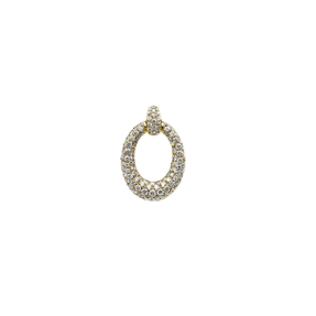 Pavé Anhänger aus 750 Gelbgold 130 Brillanten 1,25ct TW-VSI 19,8x15,8mm mit Öse Pavé Anhänger aus 750 Gelbgold 130 Brillanten 1,25ct TW-VSI 19,8x15,8mm mit Öse