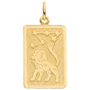 Anhänger Sternzeichen Löwe 333 Gold Gelbgold mattiert rechteckig 20,8x12,1mm Anhänger Sternzeichen Löwe 333 Gold Gelbgold mattiert rechteckig 20,8x12,1mm