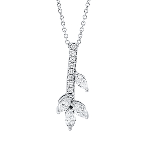 Collier aus 750 Gold Weißgold 12 Diamanten 0,33ct L:45,7cm