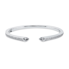 Armreif aus 750 Gold Weißgold 40 Diamanten 1,17ct TW-VSI 50x57mm Armreif aus 750 Gold Weißgold 40 Diamanten 1,17ct TW-VSI 50x57mm