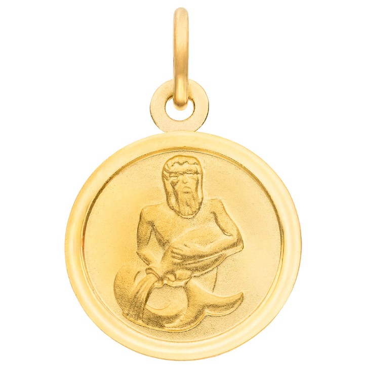 Anhänger Wassermann aus 333 Gold Gelbgold mattiert rund