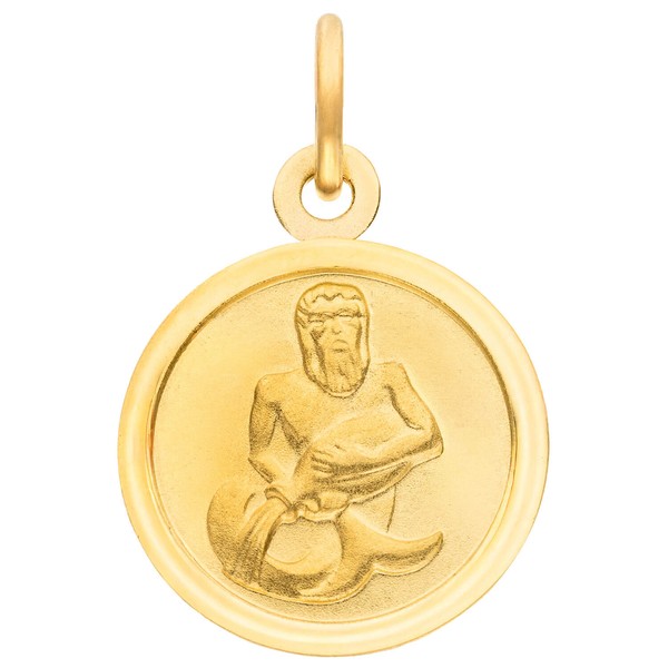 Anhänger Wassermann aus 333 Gold Gelbgold mattiert rund