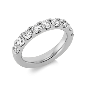 Halb-Memoire Ring aus 950 Platin 9 Brillanten 1,57ct TW-SI B:4,1mm