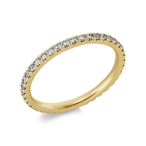 Memoire Ring aus 750 Gold Gelbgold 36 Brillanten 0,45ct TW-SI B:1,9mm