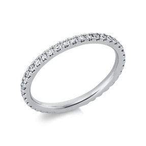 Memoire Ring aus 585 Gold Weißgold 39 Brillanten 0,47ct TW-SI B:1,9mm
