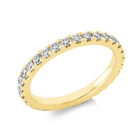 Memoire Ring aus 585 Gold Gelbgold 28 Brillanten 0,79ct TW-SI B:2,5mm