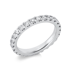 Memoire Ring aus 950 Platin 24 Brillanten 1,43ct TW-SI B:3mm