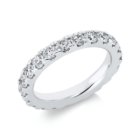 Memoire Ring aus 950 Platin 20 Brillanten 2,36ct TW-SI B:3,5mm