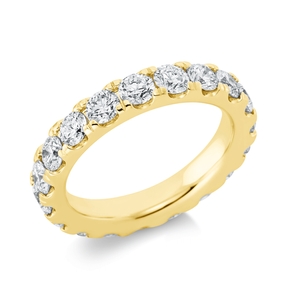 Memoire Ring aus 585 Gold Gelbgold 17 Brillanten 2,95ct TW-SI B:4mm
