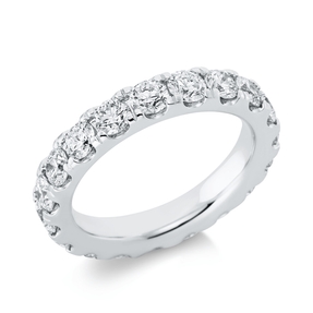 Memoire Ring aus 950 Platin 17 Brillanten 2,95ct TW-SI B:4mm