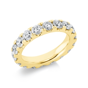 Memoire Ring aus 585 Gold Gelbgold 16 Brillanten 3,06ct TW-SI B:4,3mm