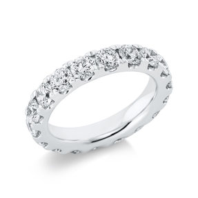 Memoire Ring aus 950 Platin 16 Brillanten 3,02ct TW-SI B:4,3mm