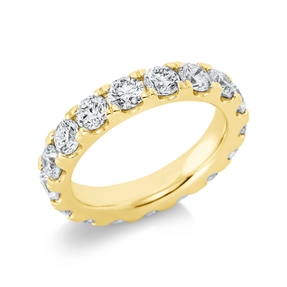 Memoire Ring aus 585 Gold Gelbgold 16 Brillanten 3,73ct TW-SI B:4,3mm
