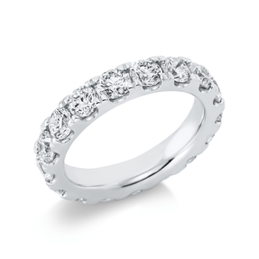 Memoire Ring aus 950 Platin 16 Brillanten 3,72ct TW-SI B:4,3mm
