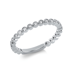 Ring aus 750 Gold Weißgold 23 Brillanten 0,24ct TW-SI B:2mm Zarge