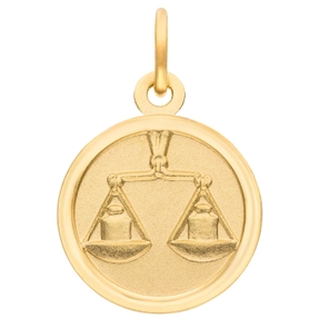 Anhänger Sternzeichen Waage aus 333 Gold Gelbgold mattiert rund Ø 12mm Anhänger Sternzeichen Waage aus 333 Gold Gelbgold mattiert rund Ø 12mm