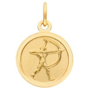 Anhänger Sternzeichen Schütze aus 333 Gold Gelbgold mattiert rund Ø 12mm Anhänger Sternzeichen Schütze aus 333 Gold Gelbgold mattiert rund Ø 12mm
