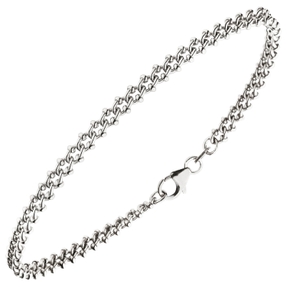 4mm Armband Armkette aus 925 Silber rhodiniert 19cm Silberarmband Armschmuck