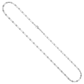 3,2mm Halskette Kette Collier aus 925 Silber rhodiniert 45cm Silberkette