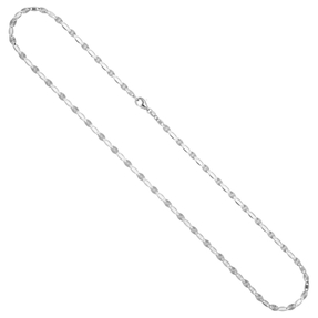 3,2mm Halskette Kette Collier aus 925 Silber rhodiniert 50cm Silberkette