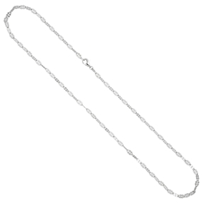3,4mm Halskette Kette Collier aus 925 Silber rhodiniert 45cm Silberkette