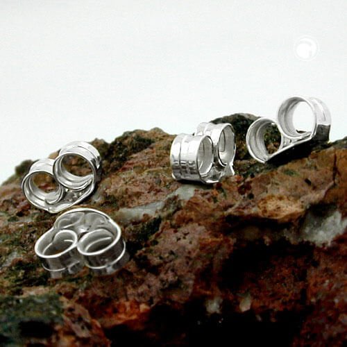 5 Paar Flügel 6mm Gegenstecker für Ohrstecker 925 Silber