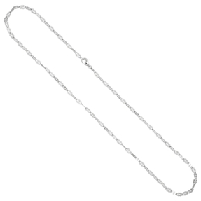 3,4mm Halskette Kette Collier aus 925 Silber rhodiniert 50cm Silberkette