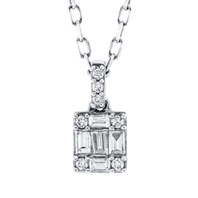 Collier aus 750 Gold Weißgold 12 Diamanten 0,09ct L:45,7cm Collier aus 750 Gold Weißgold 12 Diamanten 0,09ct L:45,7cm