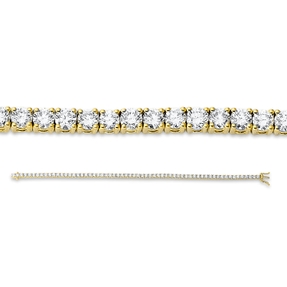 Armband aus 750 Gold gelb/weiß 62 Brillanten 5,26ct TW-SI L:17,8cm 4er-Krappe