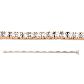 Armband aus 750 Gold weiß/rot 62 Brillanten 5,31ct TW-SI L:17,8cm 4er-Krappe