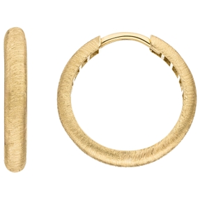 Ohrringe Creolen aus 333 Gold Gelbgold 18,4x2,9mm Goldcreolen mattiert