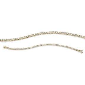 Armband aus 750 Gold Gelbgold 68 Brillanten 2,64ct TW-SI B:2,3mm L:18cm 4er-Krappe