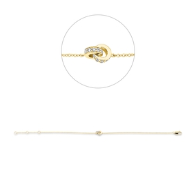 Armband aus 750 Gold Gelbgold 22 Brillanten 0,1ct TW-SI L:18cm Armband aus 750 Gold Gelbgold 22 Brillanten 0,1ct TW-SI L:18cm
