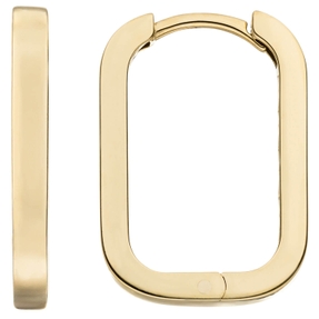 Ohrringe Creolen aus 333 Gold Gelbgold 18,9x2,3mm flach oval glänzend
