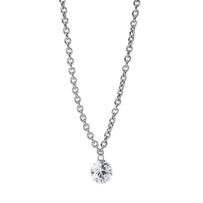 Collier aus 750 Gold Weißgold Brillant 0,15ct TW-SI L:45cm