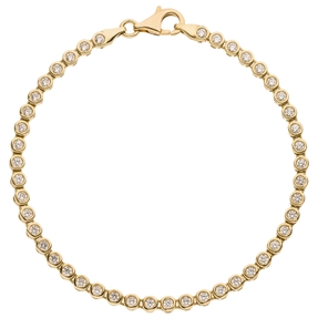 3,6mm Tennisarmband aus 333 Gold Gelbgold mit 45 Zirkonia 19cm Armschmuck 3,6mm Tennisarmband aus 333 Gold Gelbgold mit 45 Zirkonia 19cm Armschmuck