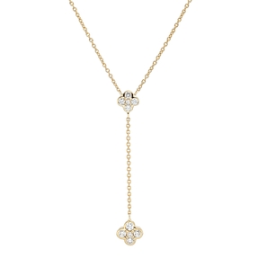 Collier aus 750 Gold Gelbgold 10 Brillanten 0,25ct TW-SI L:45cm