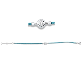 Armband aus 750 Gold Weißgold Brillant 0,23ct TW-SI L:17,8cm Zarge