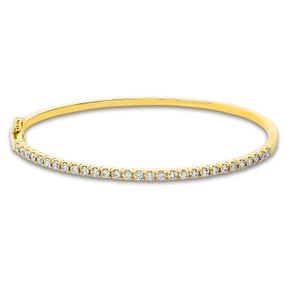 Armreif aus 750 Gold gelb/weiß 29 Brillanten 0,97ct TW-SI 53x63mm Armreif aus 750 Gold gelb/weiß 29 Brillanten 0,97ct TW-SI 53x63mm
